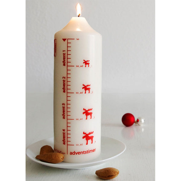 Kerze Adventstimer