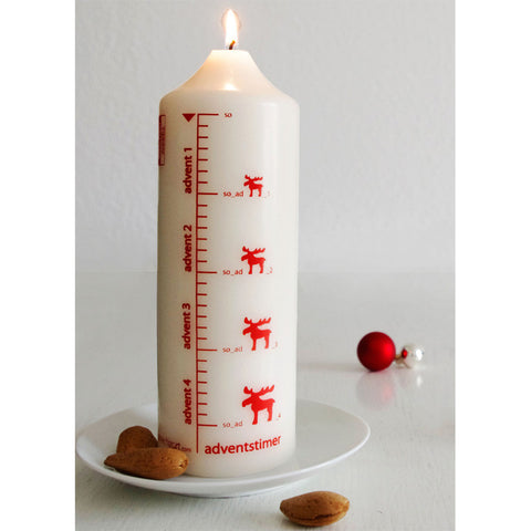 Kerze Adventstimer