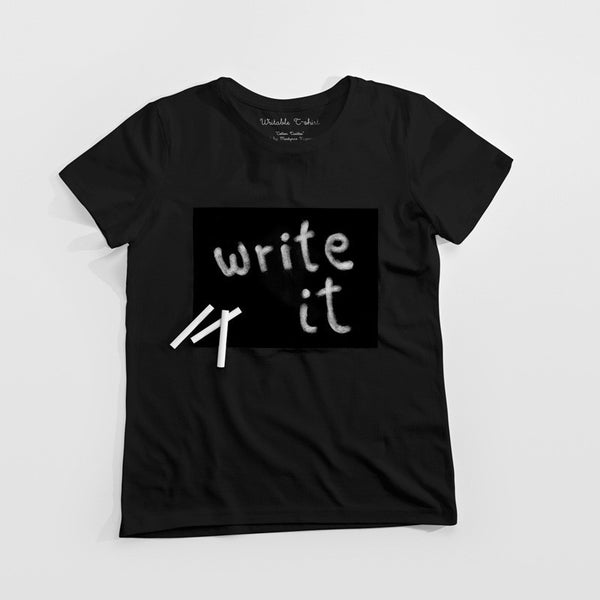 T-Shirt "Cotton Twitter" Hers schwarz