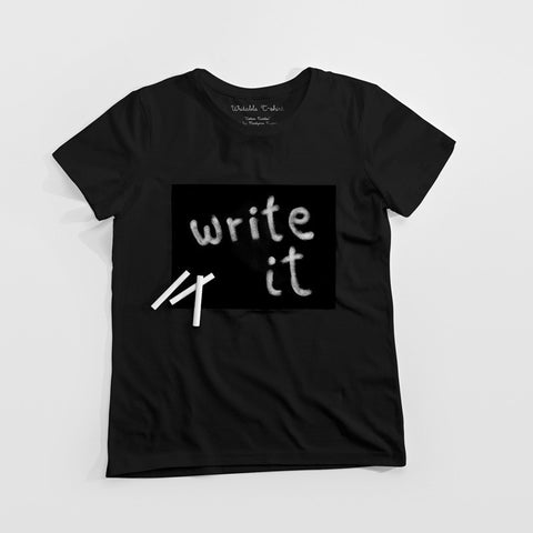 T-Shirt "Cotton Twitter" Hers schwarz