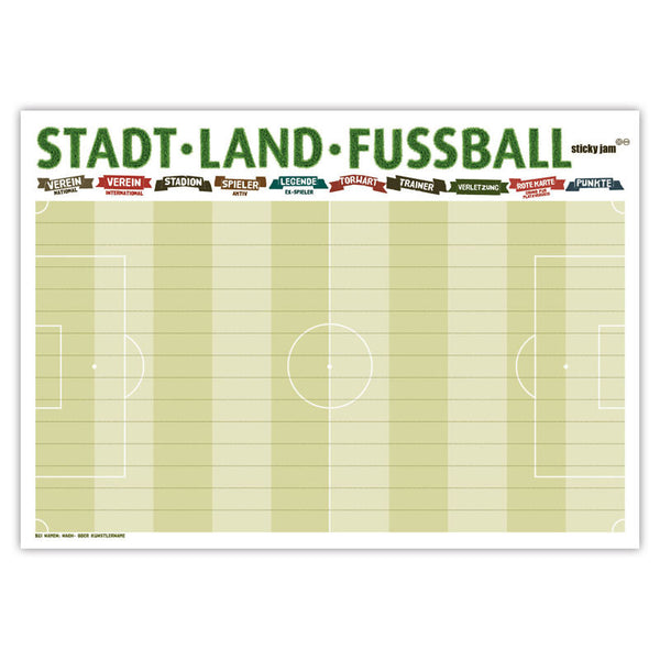 Tischset - Stadt, Land, Fussball