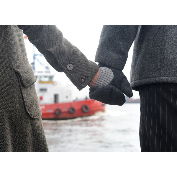 Partnerhandschuhe "MyValentin" - grau/hellgrau