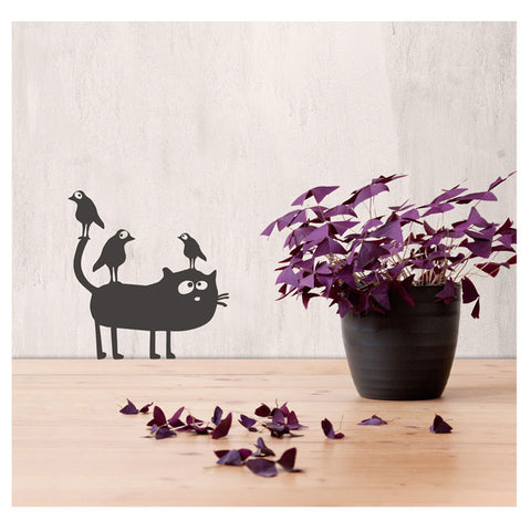 Wandsticker "Friedegunde & Vögel"